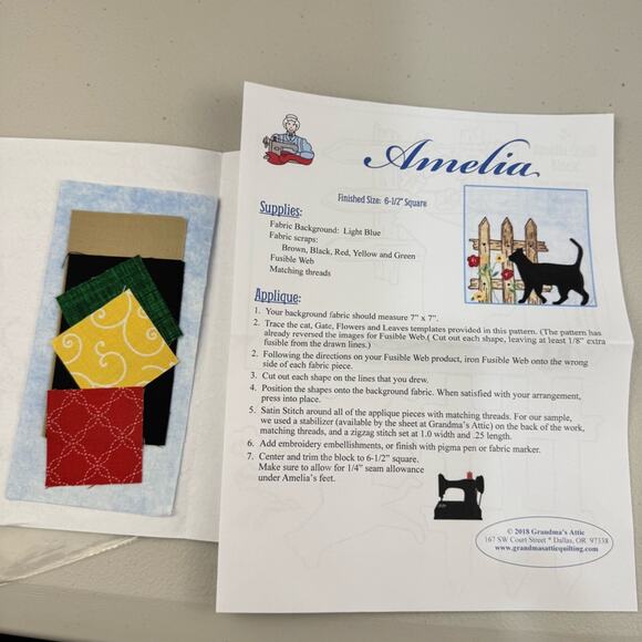 Harvest Snowflake Sunshine & Stitches Shop Hop Amelia Pattern 4 Cat Sew Patterns - Picture 6 of 12